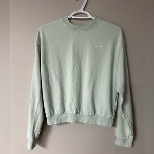 H&M Mint Green Love Crewneck Sweater